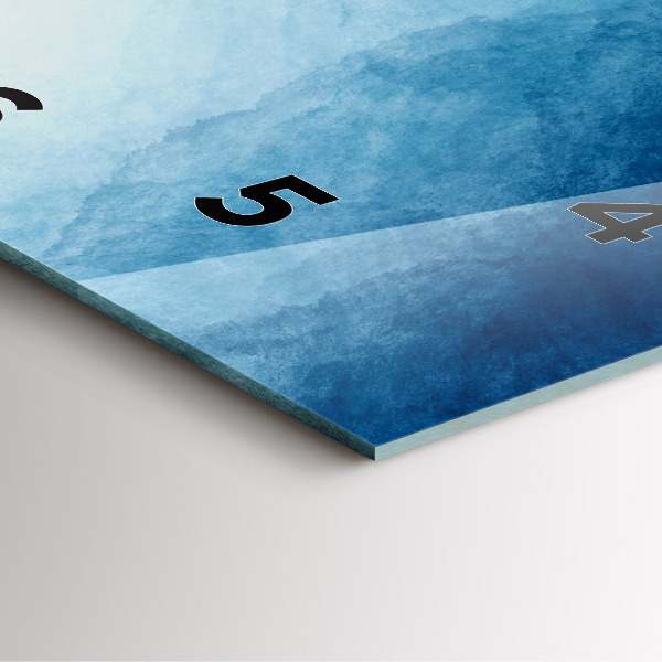 Square wall clock Abstraction water