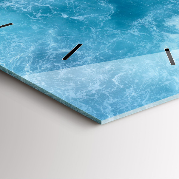 Square wall clock Sea water