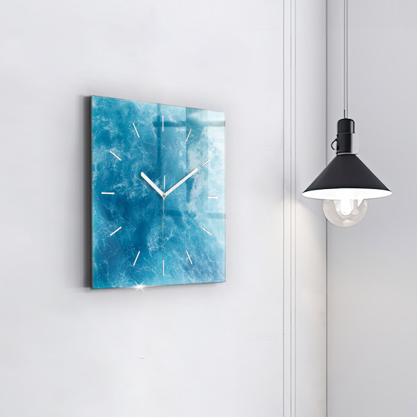 Square wall clock Sea water