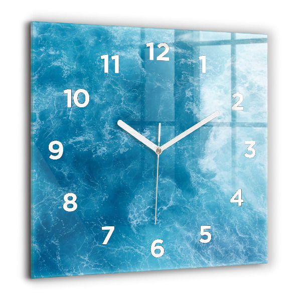 Square wall clock Sea water