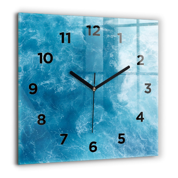 Square wall clock Sea water