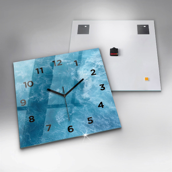 Square wall clock Sea water