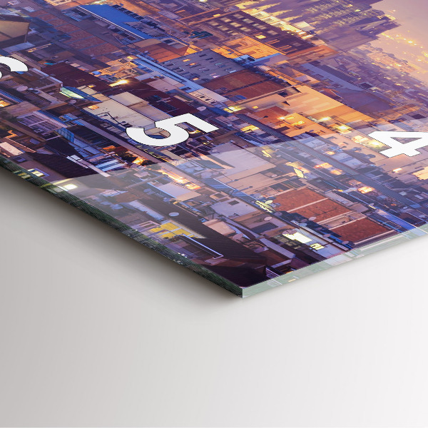 Square wall clock View of Barcelona