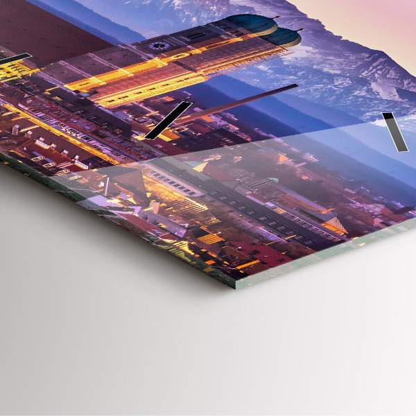 Square wall clock German Alps Munich