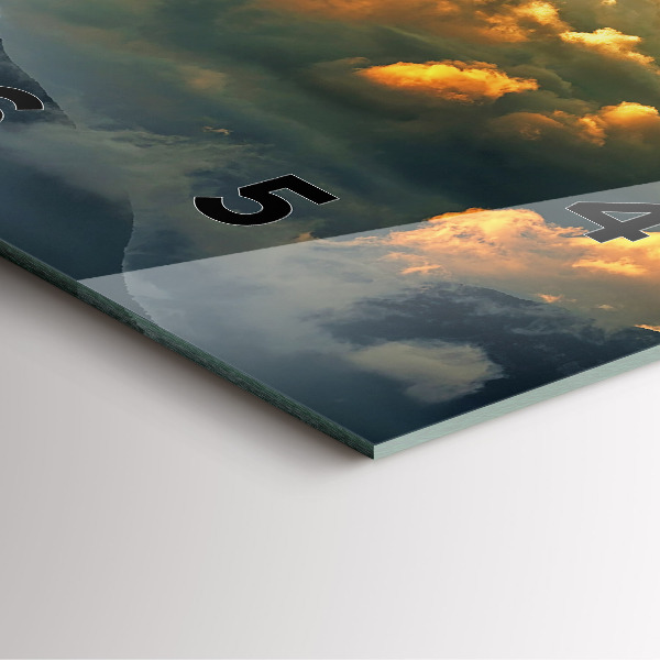 Square wall clock Balloon flight in the clouds