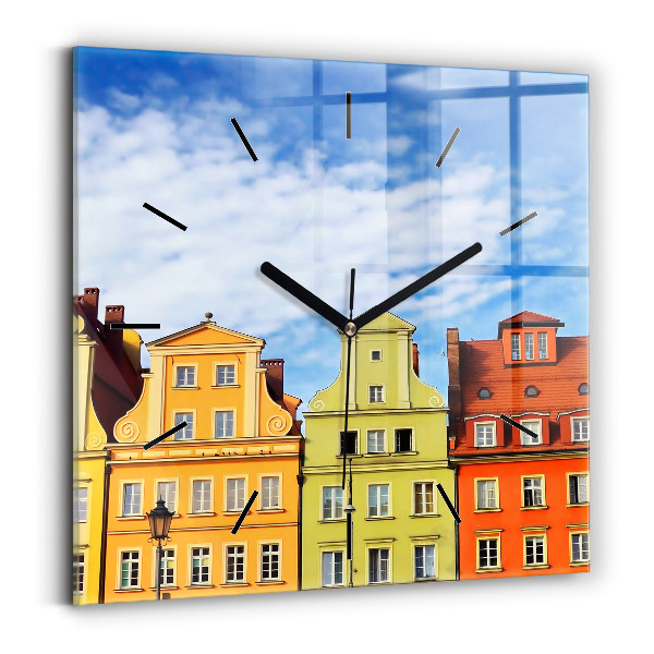 Square wall clock Wroclaw - Old Town