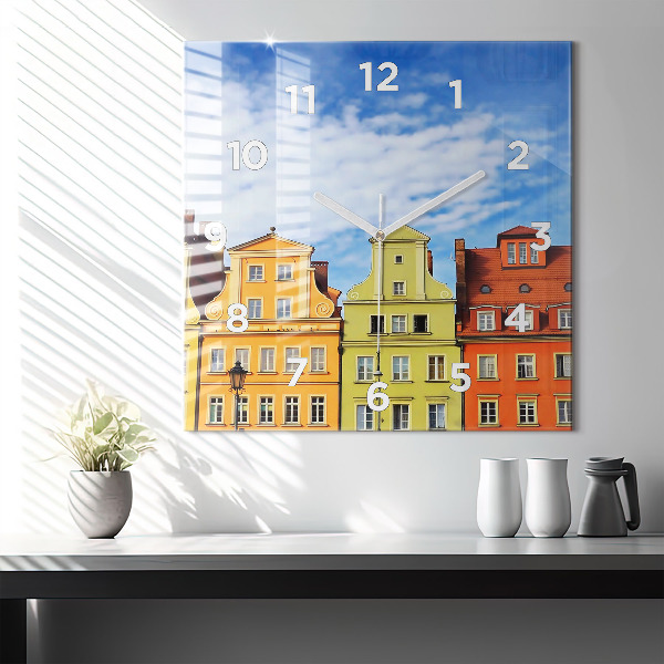 Square wall clock Wroclaw - Old Town