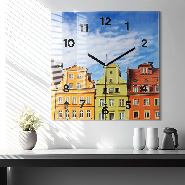 Square wall clock Wroclaw - Old Town