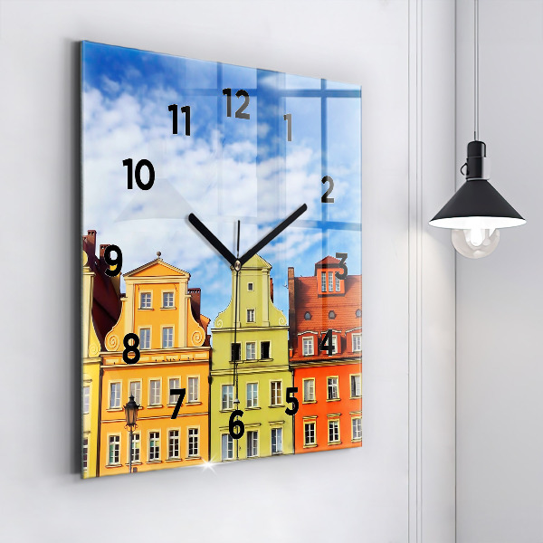 Square wall clock Wroclaw - Old Town