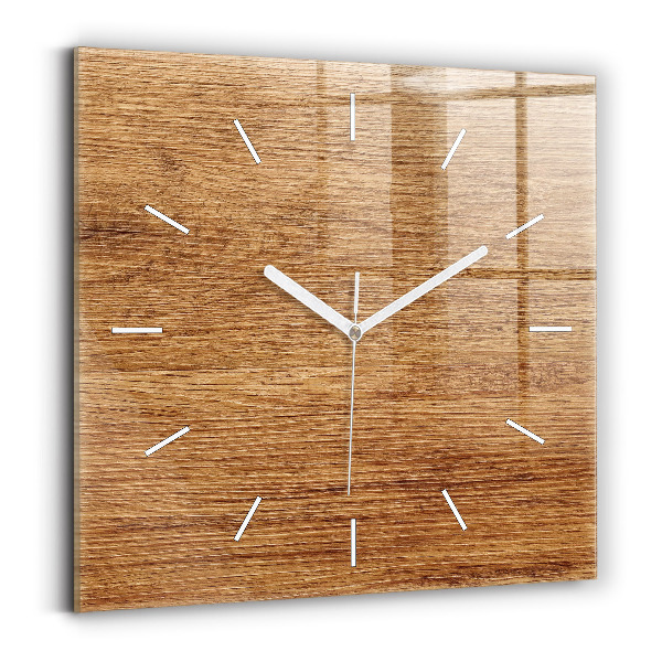 Square wall clock Light wood