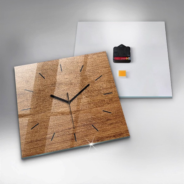 Square wall clock Light wood