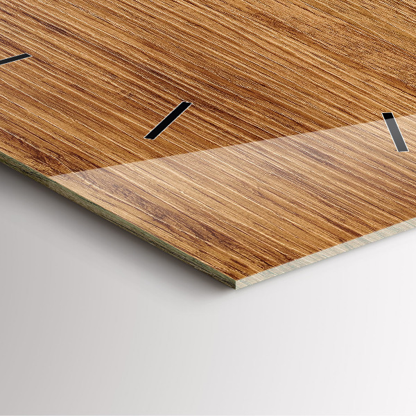 Square wall clock Light wood