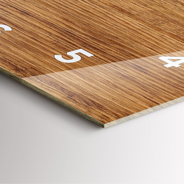 Square wall clock Light wood