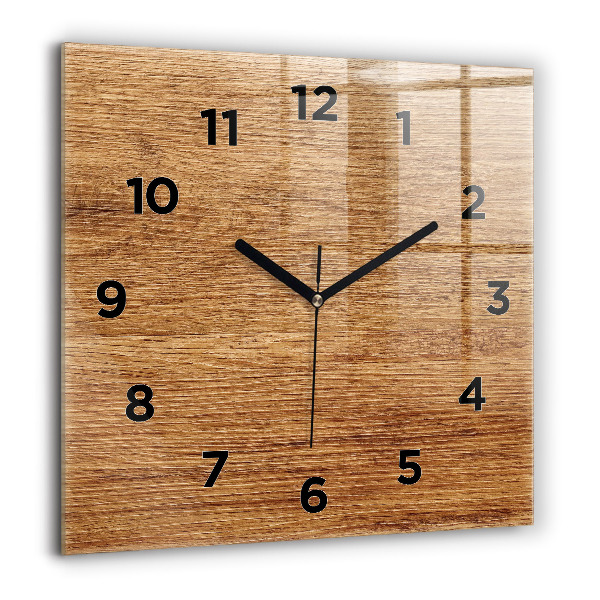 Square wall clock Light wood