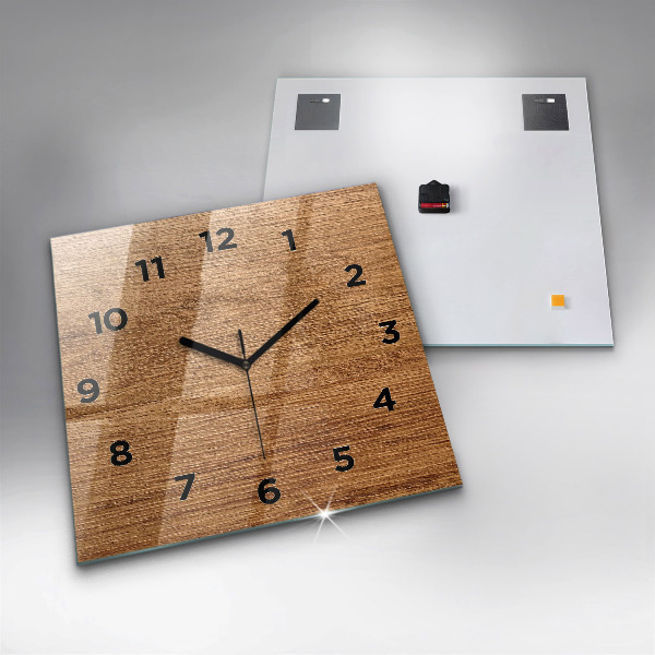 Square wall clock Light wood