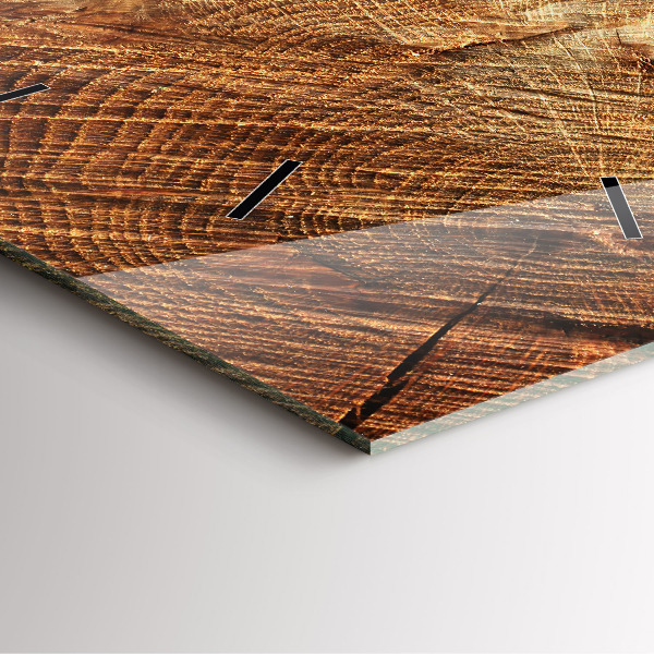 Square wall clock Old tree stump