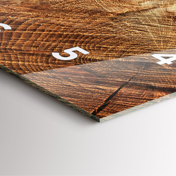 Square wall clock Old tree stump