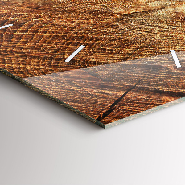 Square wall clock Old tree stump