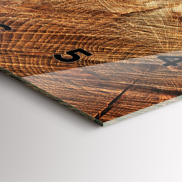 Square wall clock Old tree stump