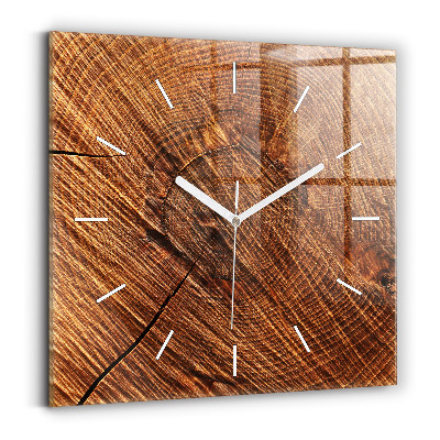 Square wall clock Decorative wood