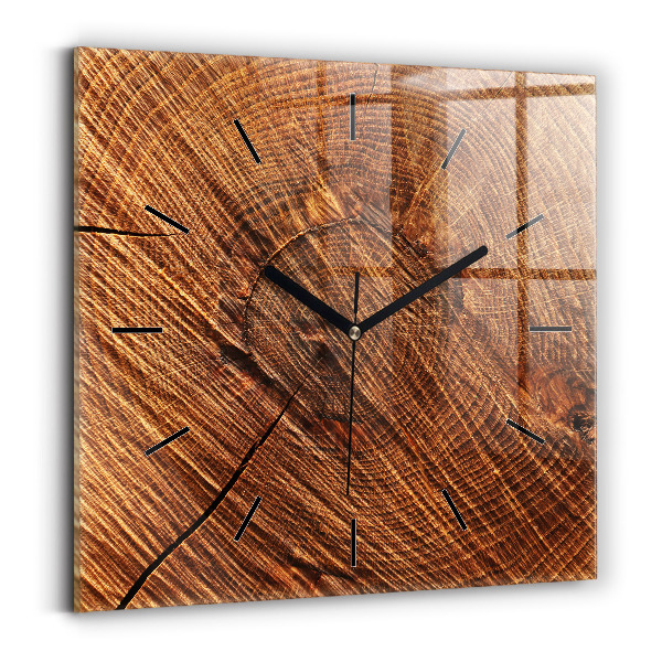 Square wall clock Decorative wood