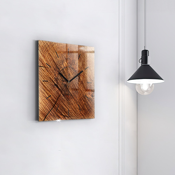 Square wall clock Decorative wood