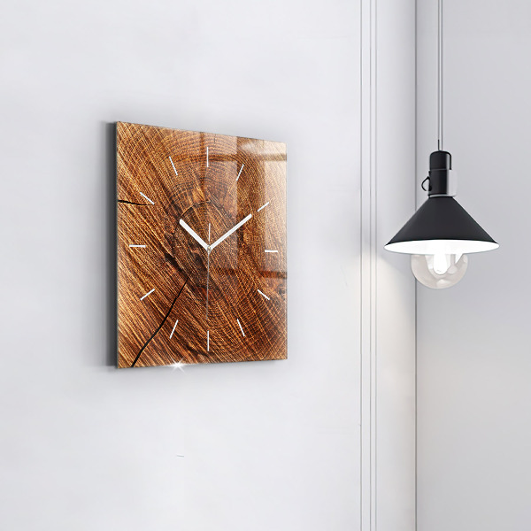 Square wall clock Decorative wood
