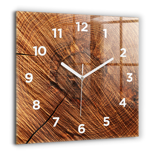 Square wall clock Decorative wood