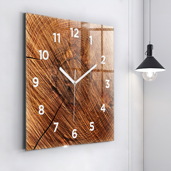 Square wall clock Decorative wood