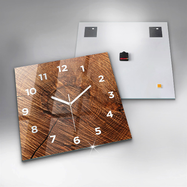 Square wall clock Decorative wood