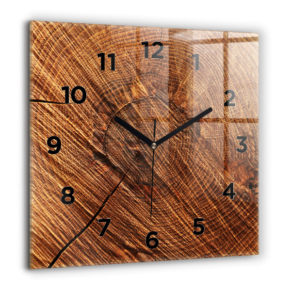 Square wall clock Decorative wood
