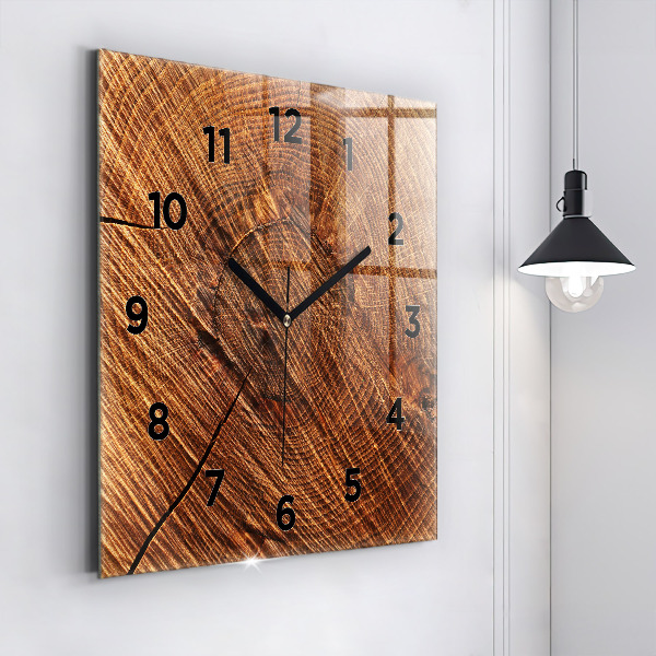 Square wall clock Decorative wood