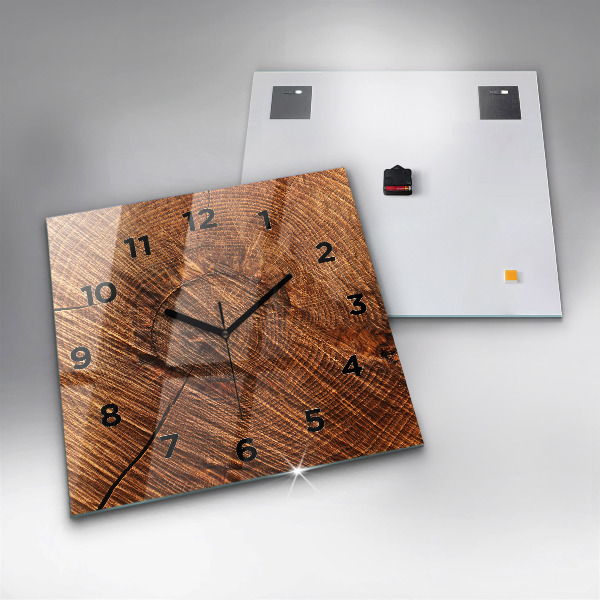 Square wall clock Decorative wood