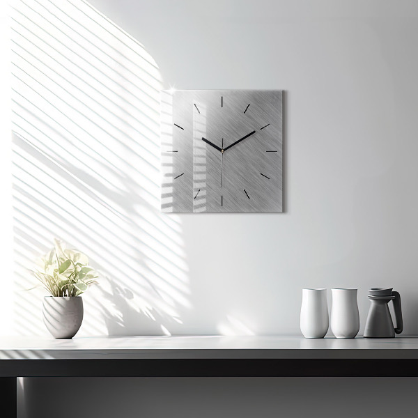 Square wall clock Metal wall