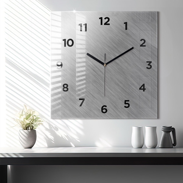 Square wall clock Metal wall