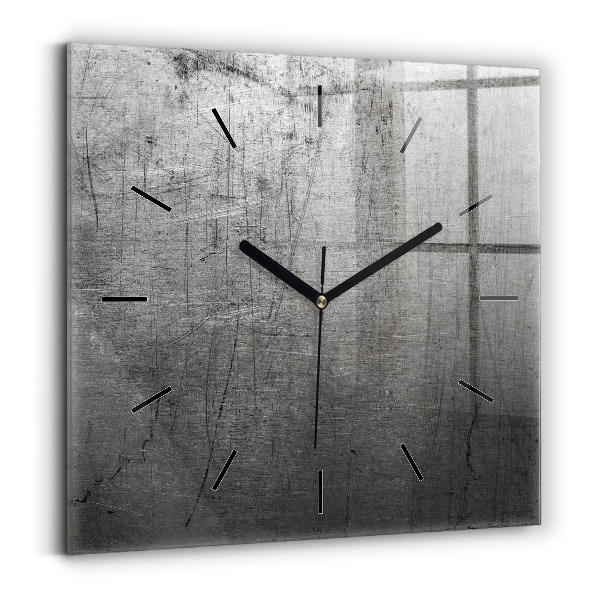 Square wall clock Metal wall