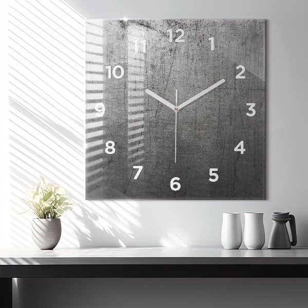 Square wall clock Metal wall
