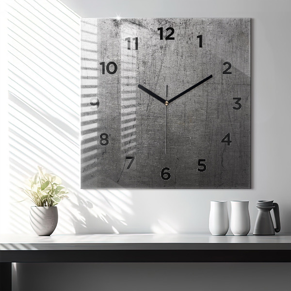 Square wall clock Metal wall