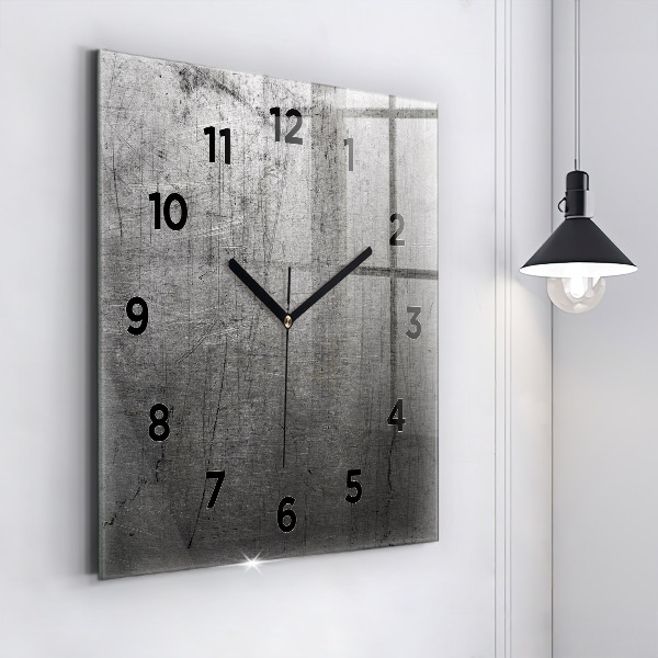Square wall clock Metal wall