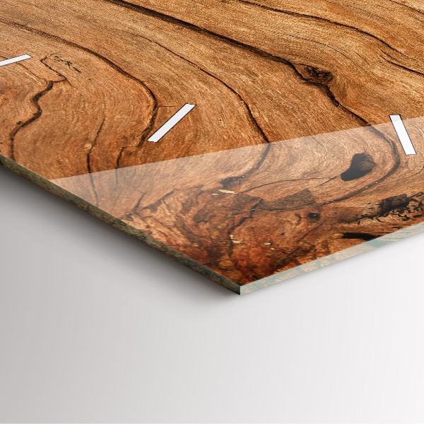 Square wall clock Old wood