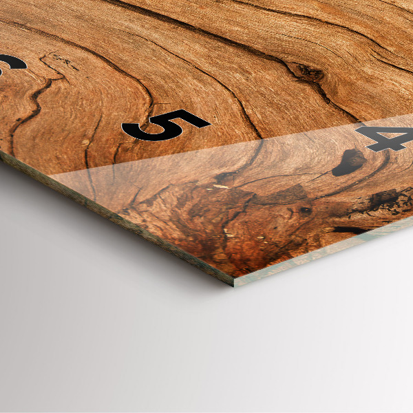 Square wall clock Old wood