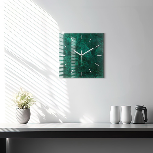 Square wall clock Emerald wall