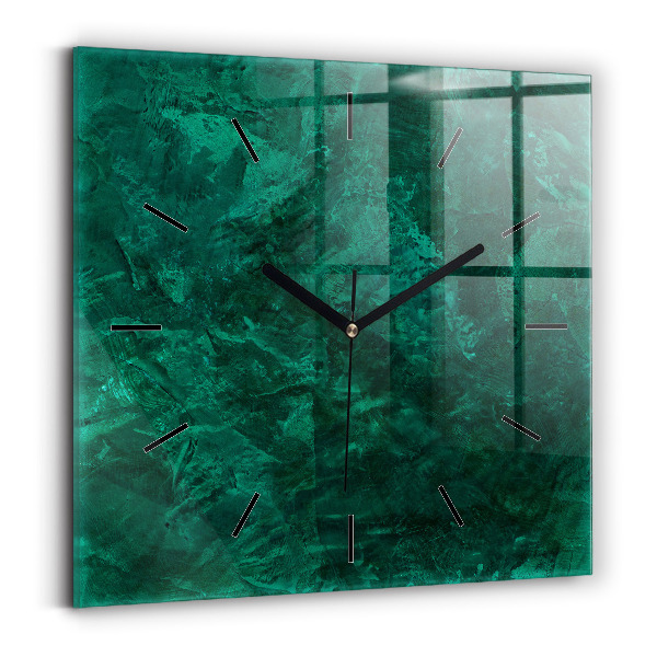 Square wall clock Emerald wall