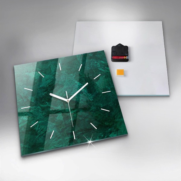 Square wall clock Emerald wall