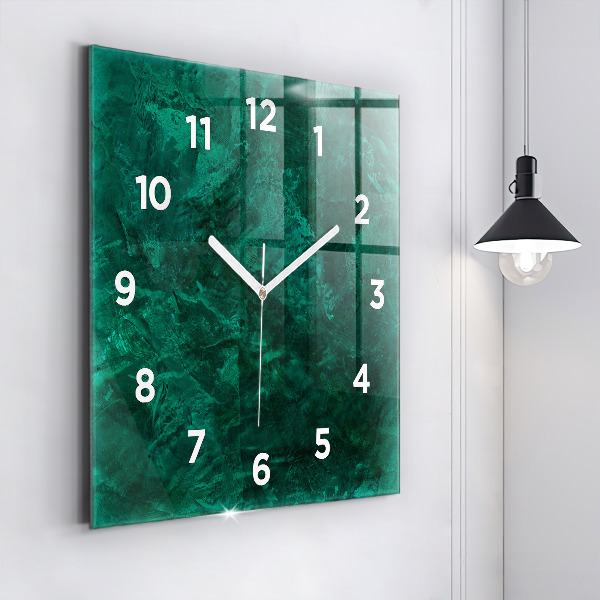 Square wall clock Emerald wall
