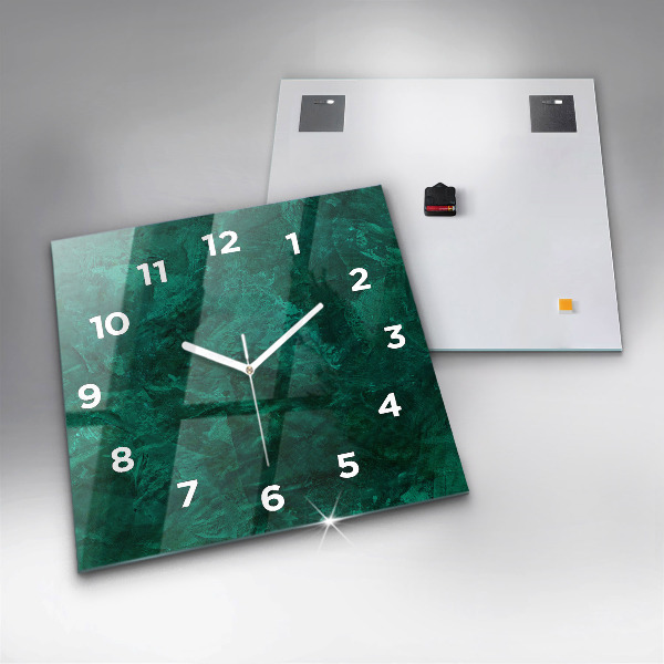 Square wall clock Emerald wall
