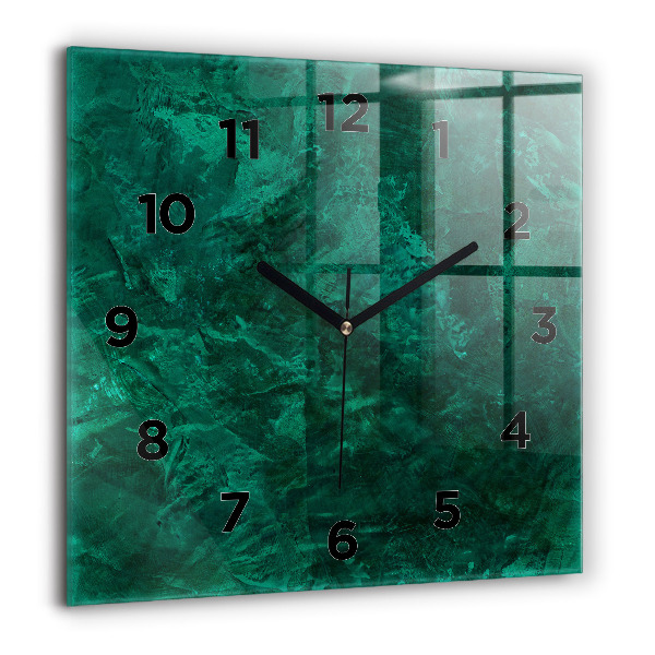 Square wall clock Emerald wall