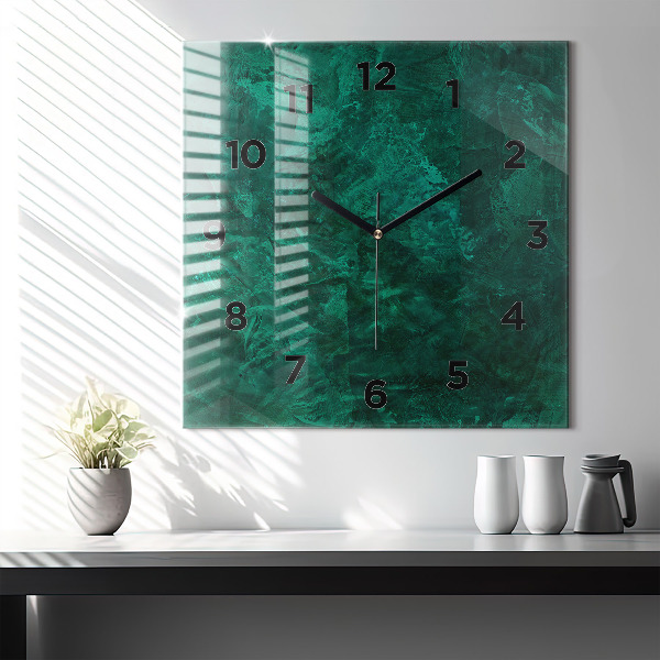 Square wall clock Emerald wall
