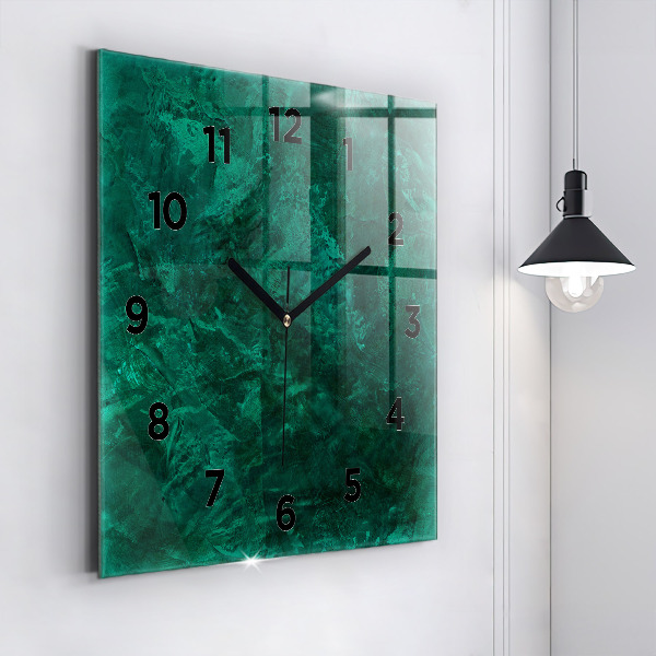 Square wall clock Emerald wall