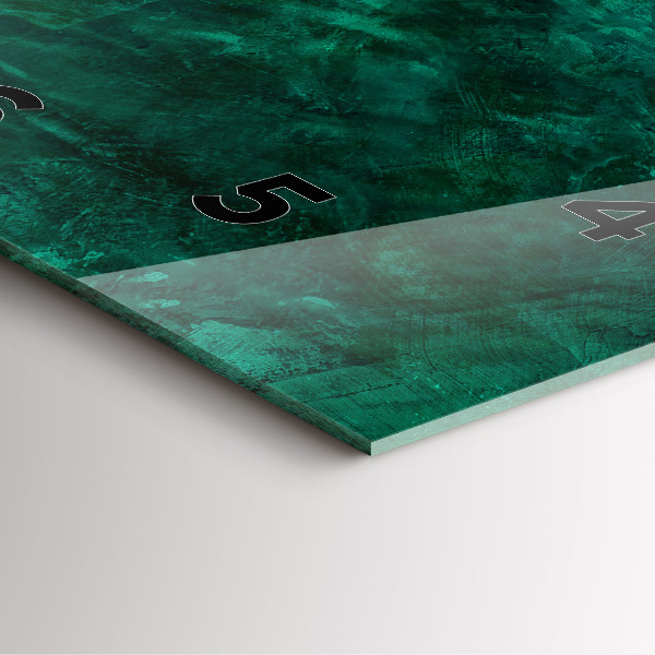 Square wall clock Emerald wall